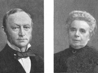 Billede af C. F. Tietgen og hans kone Laura.